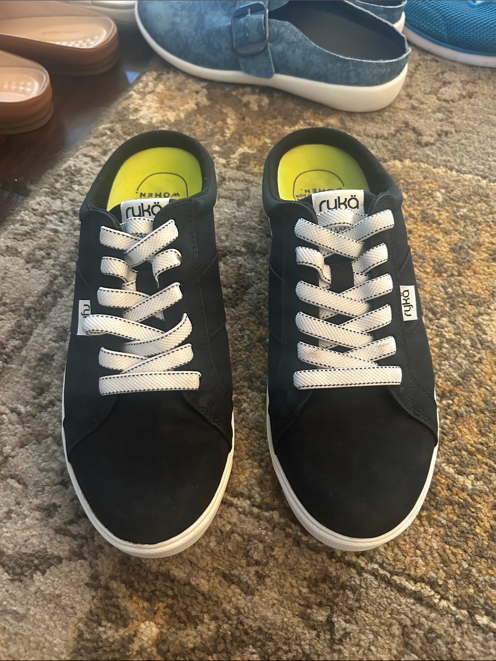 Ryka Black Casual Lace-Up Sneakers